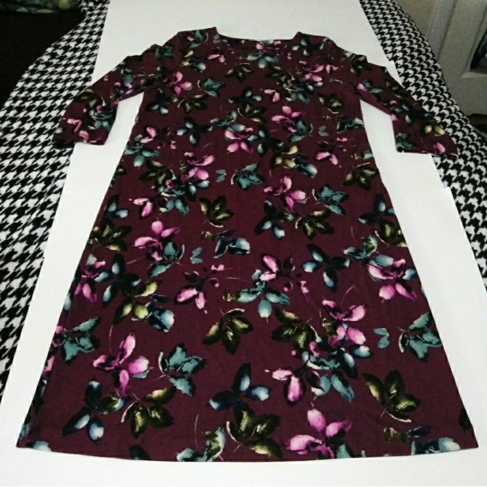 **SALE** J. Jill Burgandy Watercolor Floral